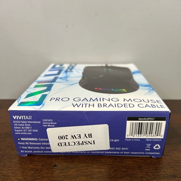 LVLUP Pro Gaming Mouse With Braided Cable NEW Open Box! all Contents are there. - Picture 4 of 4